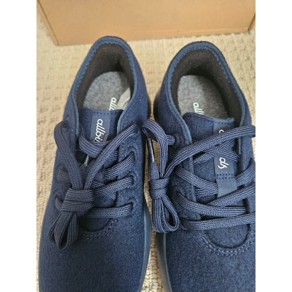 Allbirds Wool Runner Women 7.5 Navy Blue Like New Sustainable Sneakers - Picture 6 of 8